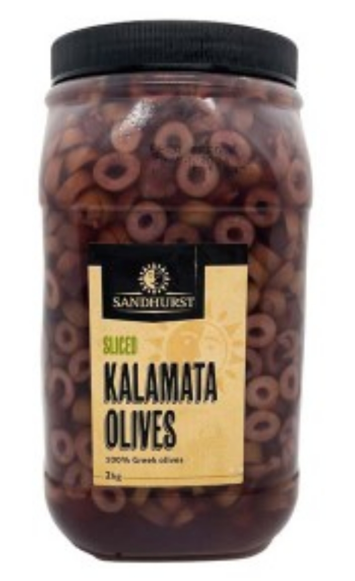 Picture of 2KG SANDHURST KALAMATA PITTED OLIVES (H)