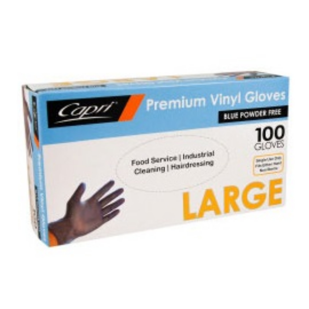 Picture of 100s POWDER FREE BLUE VINYL GLOVES LARGE