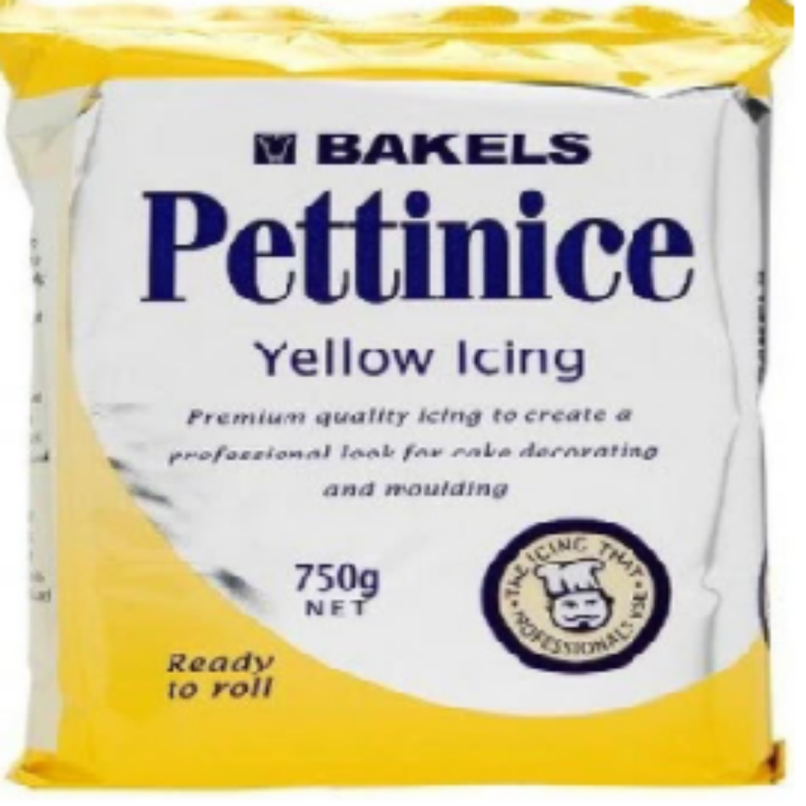 Picture of 750GM BAKELS YELLOW PLASTIC ICING (V) (K)