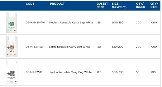 Picture of 200s RE-USABLE CARRY BAGS LARGE