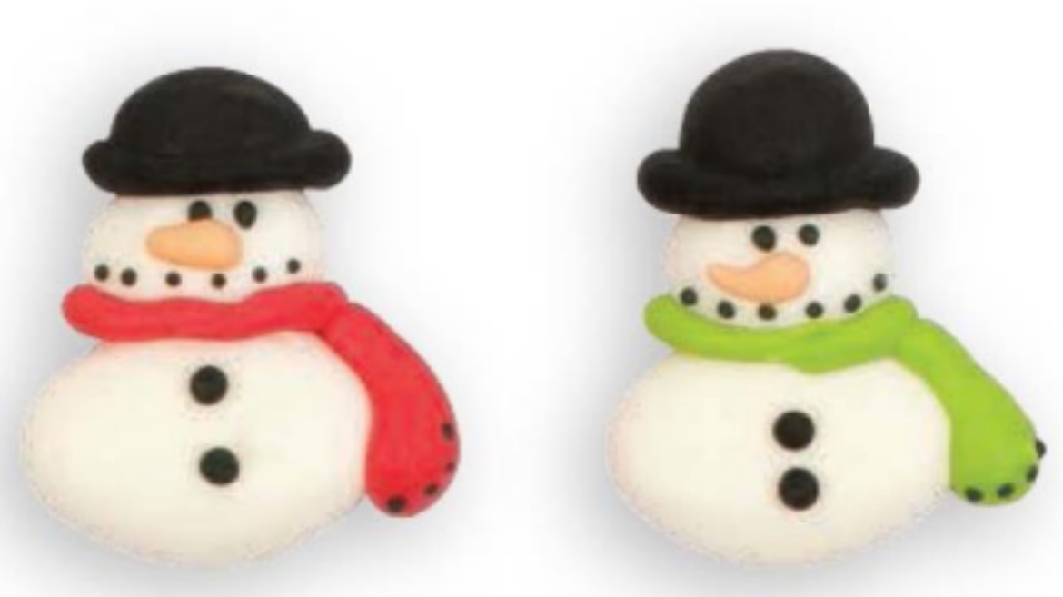 Picture of SUGAR DECOR #Y2386 64s SNOWMAN WITH HAT