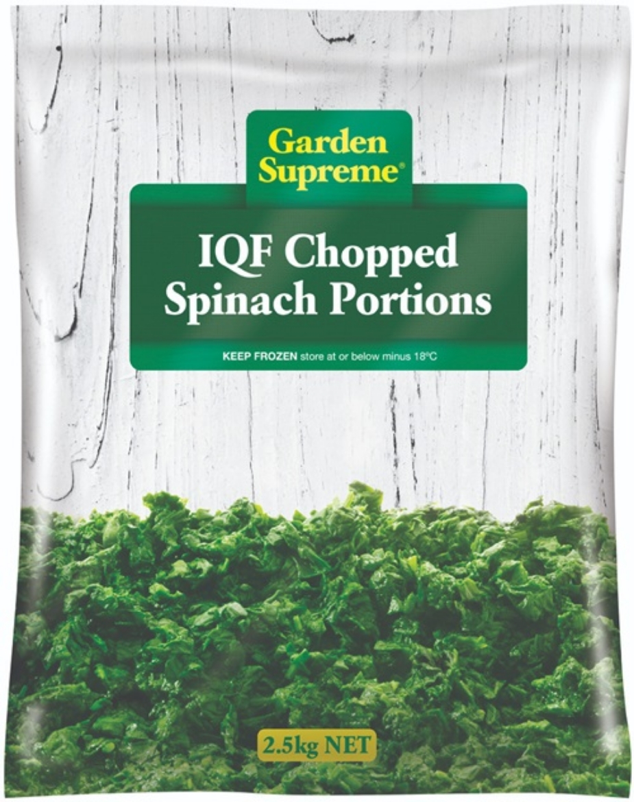 Picture of 2.5KG GARDEN SUPREME IQF FROZEN SPINACH CHOPPED *SPECIALS*